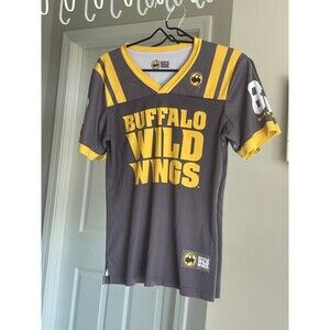 Rare Gray and yellow Buffalo Wild Wings B-Dubs #82 Football Jersey Size: small